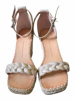 Dolce Vita Nilton wedge metallic braided sandal size 7.5